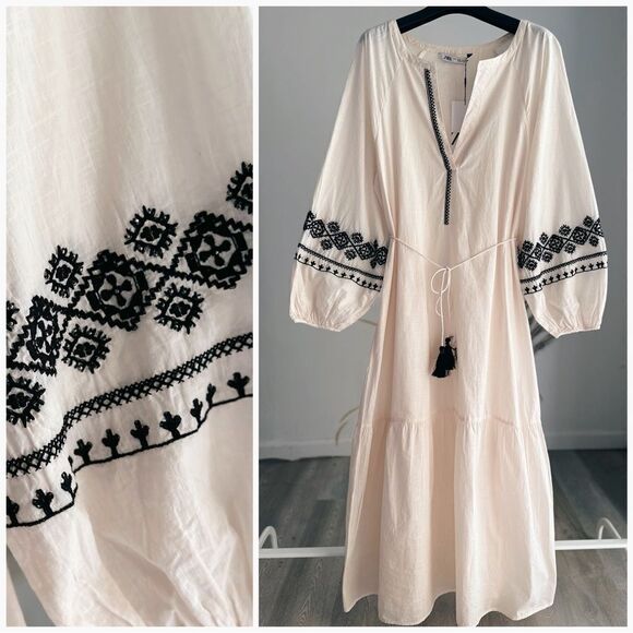 Zara Embroidered Dress New - Picture 3 of 3